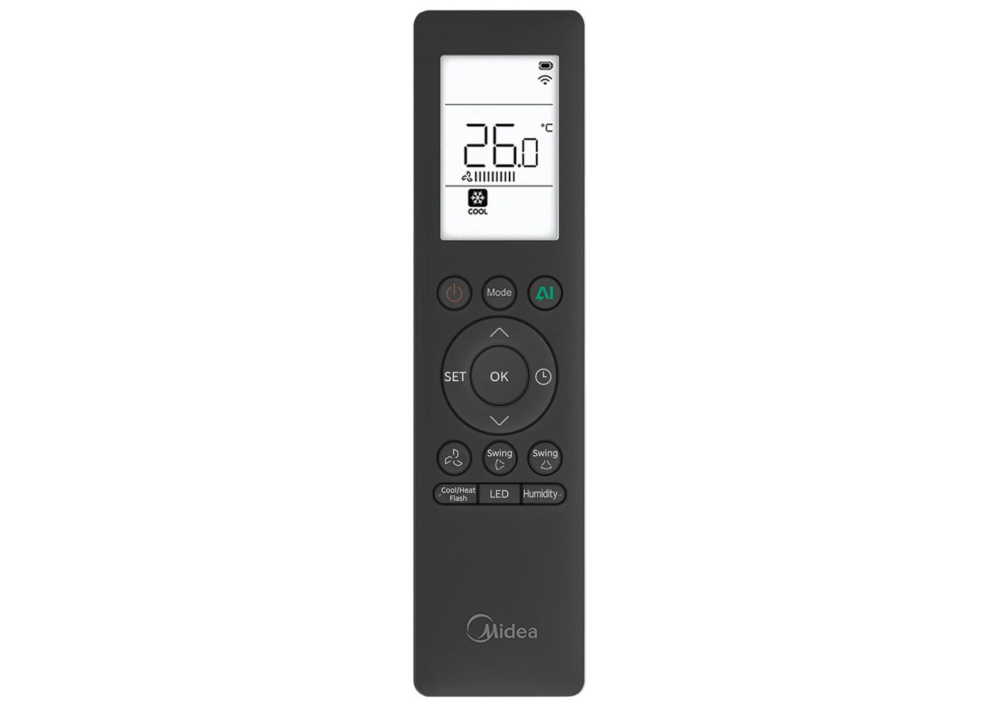Midea Solstice – Schwarz – Midea Split-Klimaanlage – Fernbedienung (Ansicht 10)