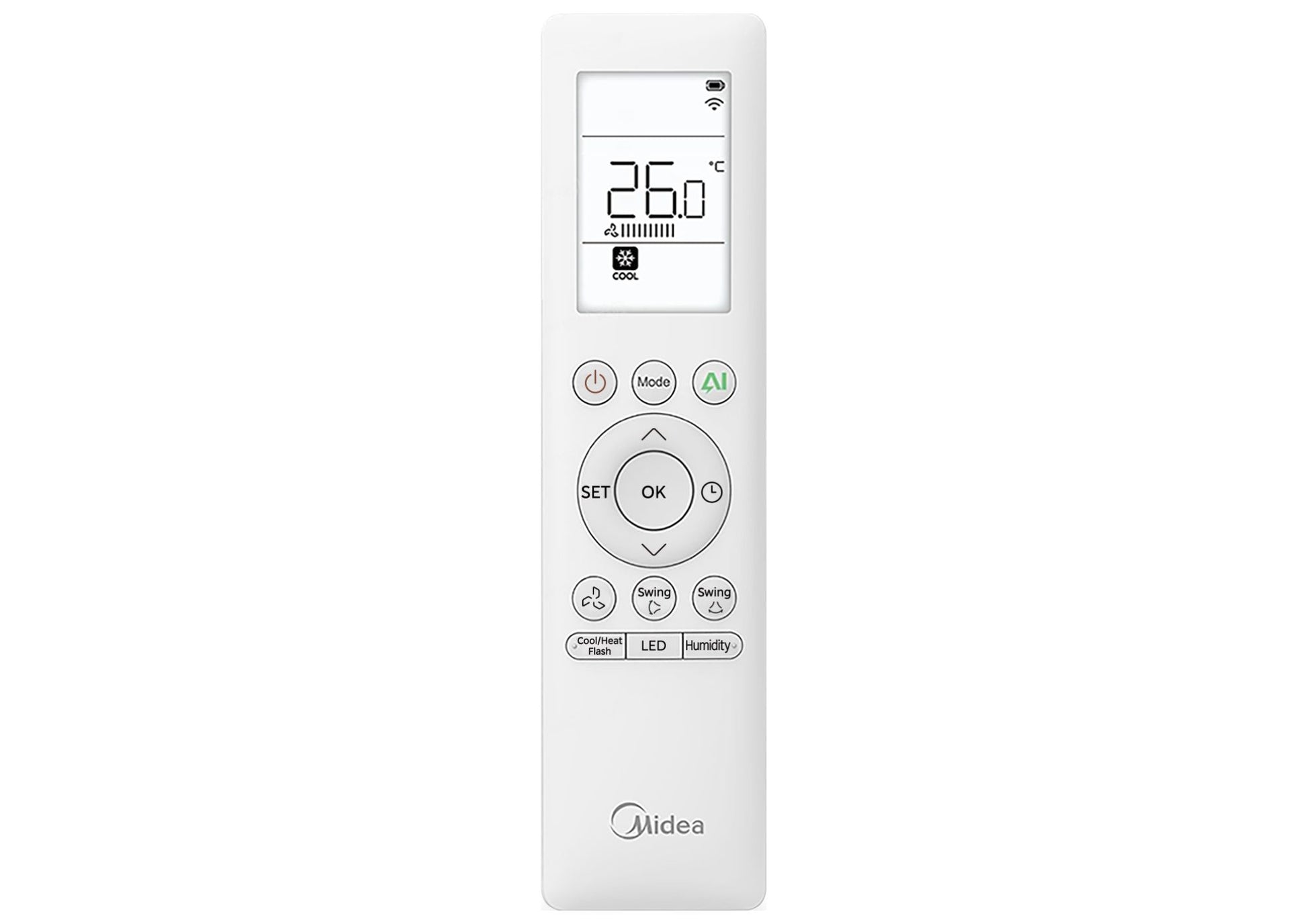 Midea Solstice – Weiß – Midea Split-Klimaanlage – Fernbedienung (Ansicht 9)